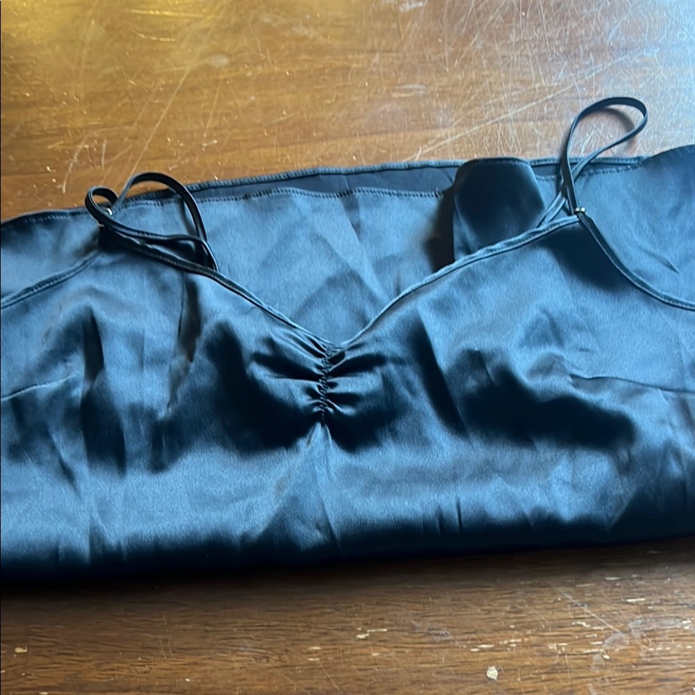 Victoria's Secret Black Satin Chemise